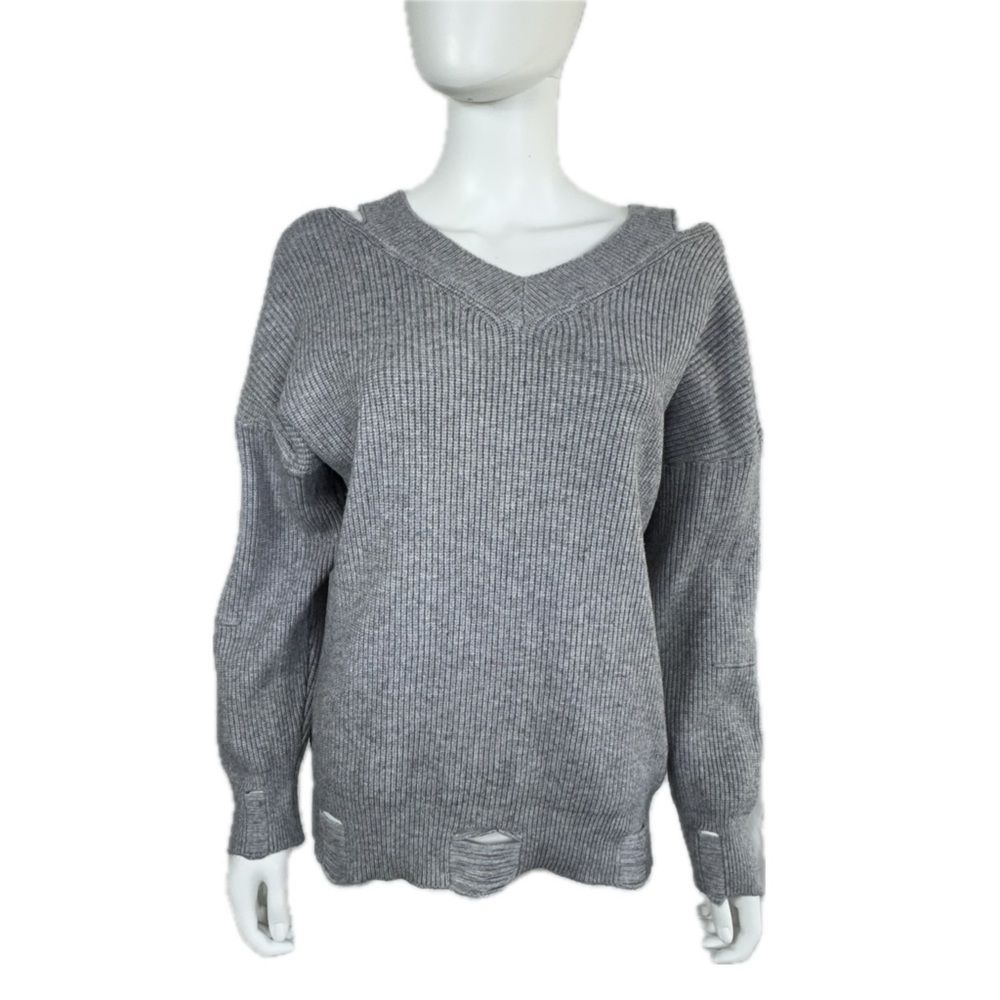 Pinklicious Women’s Distressed Soft Knit Oversized Fit Sweater
